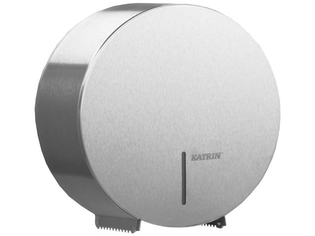 KATRIN Dispenser Gigant S hygienisk, manuell, borstat rostfritt stål, silver | Städ och hygien - Toalettpapper och torkpapper - Hållare - Torkrullar | Kontorsexperten