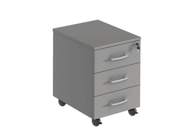 DENORD DESIGN Hurts mobil 3 lådig, djup 450mm grå | Kontorsmöbler och inredning - Bord och hurtsar - Hurtsar | Kontorsexperten