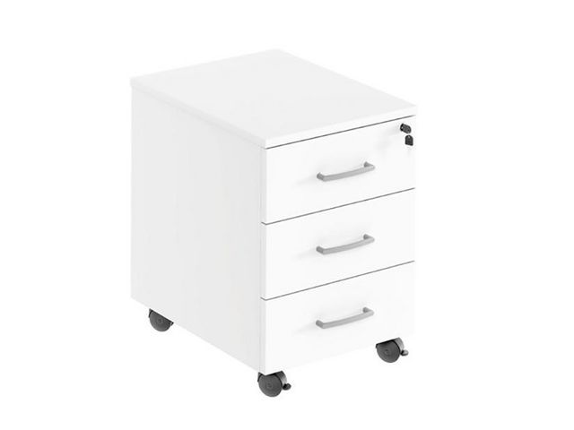 DENORD DESIGN Hurts mobil 3 lådig, djup 450mm vit | Kontorsmöbler och inredning - Bord och hurtsar - Hurtsar | Kontorsexperten