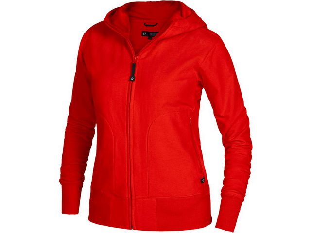 TEXSTAR Hooded Cardigan WC03 Dam röd XL | Arbetskläder - Arbetströjor - Hoodies och luvtröjor | Kontorsexperten