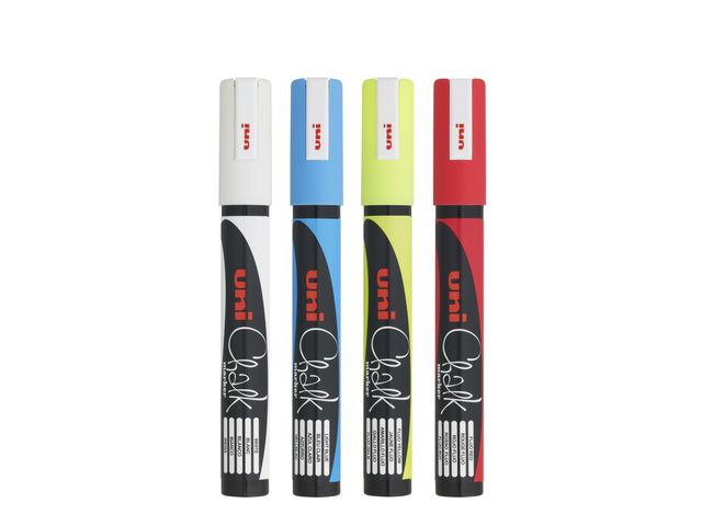 Uni Fönster/Kritfärg 4 färger | Skola och förskola - Bild och form - Tavelkritor och tavelsvamp | Kontorsexperten