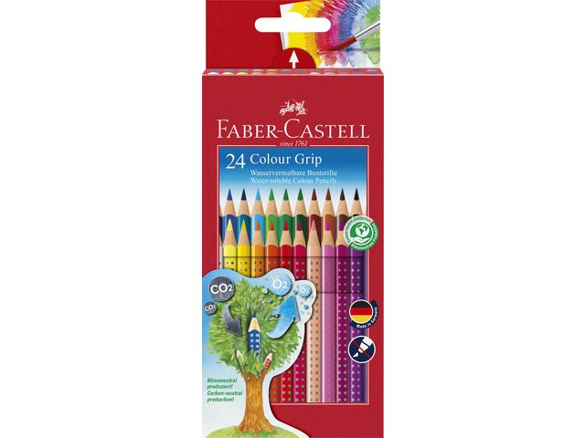 FABER-CASTELL Akvarellpenna Grip 2001 24/fp | Skola och förskola - Pennor och tillbehör - Färgpennor - Akvarell | Kontorsexperten