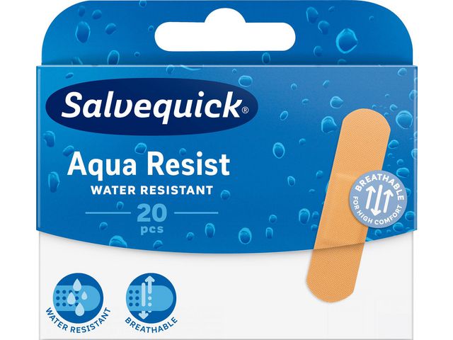 Salvequick Plåster Aqua Resist Medium 20/fp | Skyddsutrustning - Första Hjälpen - Plåster | Kontorsexperten