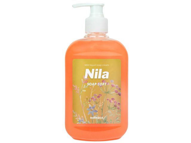 NILA Flytande handtvål, mild, persika, orange, 500ml | Städ och hygien - Tvål och hygien - Tvål - Flytande | Kontorsexperten