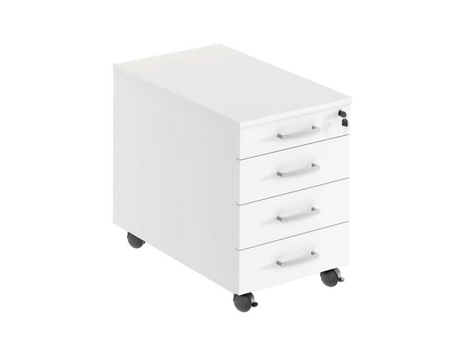 deNord Design Hurts mobil 4 lådig, djup 600 mm vit | Kontorsmöbler och inredning - Bord och hurtsar - Hurtsar | Kontorsexperten