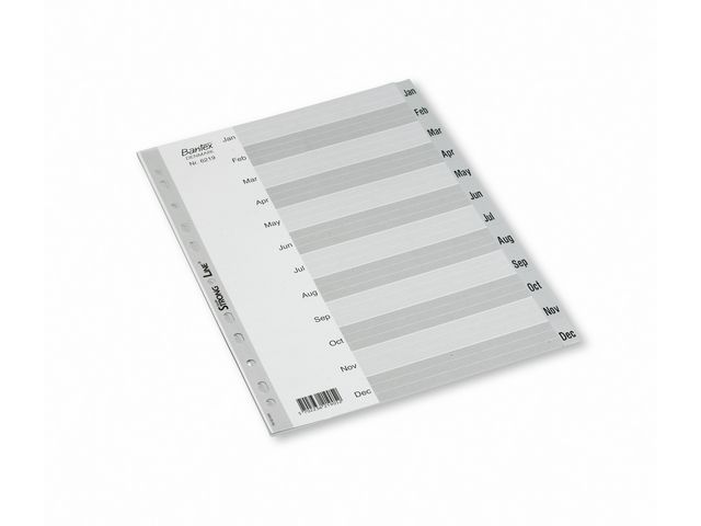 Bantex Register A4 PP Jan-dec | Kontorsmaterial - Pärmar och register - Servoregister | Kontorsexperten