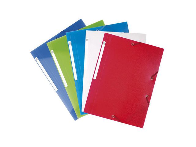 Gummibandsmapp PP 3kl 5f 10/fp | Kontorsmaterial - Mappar och plastfickor - Gummibandsmappar 3-klaff - Plast | Kontorsexperten