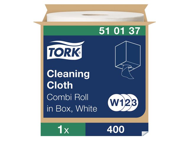 TORK Rengöringsduk Mjuk W1/2/3 vit | Städ och hygien - Toalettpapper och torkpapper - Industritork | Kontorsexperten