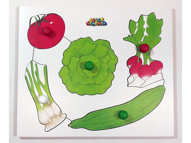 Knoppussel Frukt och grönt | Skola och förskola - Lekmaterial - Pussel - Knoppussel | Kontorsexperten