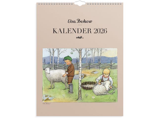 Burde Väggkalender Elsa Beskow 2026 | Almanackor och kalendrar - Väggkalendrar - Bildkalendrar | Kontorsexperten