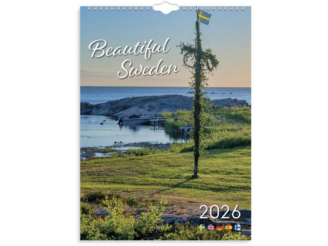 Burde Väggkalender Beautiful Sweden 2026 | Almanackor och kalendrar - Väggkalendrar - Bildkalendrar | Kontorsexperten