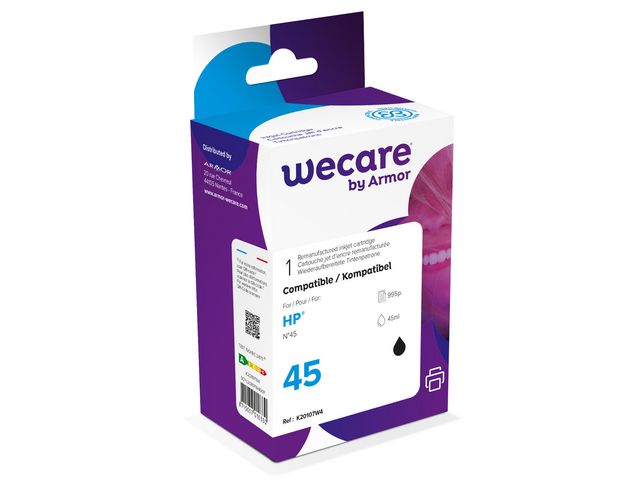WECARE Bläckpatron 45 svart | Toner och bläck - Bläckpatroner - Bläckpatroner WeCare | Kontorsexperten