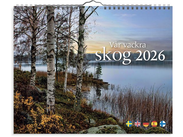 Burde Väggkalender Vår vackra skog 2026 | Almanackor och kalendrar - Väggkalendrar - Bildkalendrar | Kontorsexperten