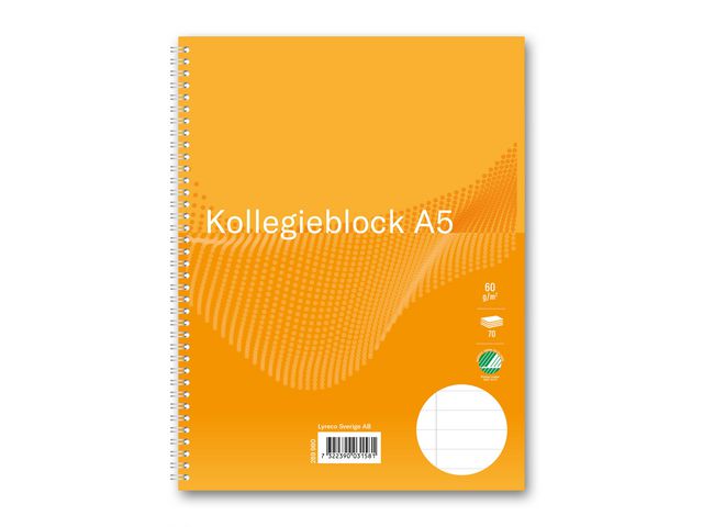 Kollegieblock A5 60g 70 blad linjerat | Kontorsmaterial - Block och anteckningsböcker - Kollegieblock | Kontorsexperten