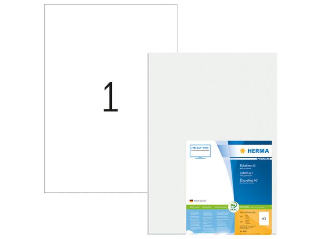 Produktfoto för Herma Etikett Premium A3 297x420mm