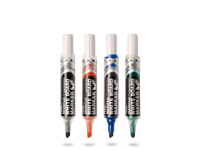 Pentel Whiteboardpenna Maxiflo sned 4/fp | Kontorsmaterial - Pennor - Whiteboardpennor - Skuren spets | Kontorsexperten