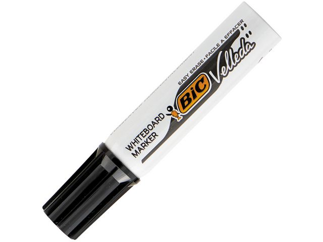 BIC® Whiteboardpenna Velleda® 1781, snedskuren spets, 3,7-5,5 mm linjebredd, svart | Kontorsmaterial - Pennor - Whiteboardpennor - Skuren spets | Kontorsexperten