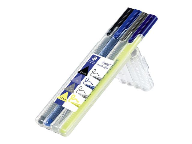 Staedtler Fineliner Triplus Multiset 4/fp | Kontorsmaterial - Pennor - Finelinerpennor | Kontorsexperten