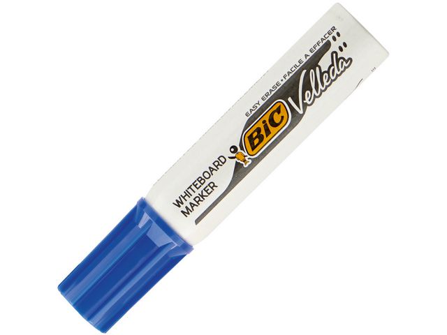 BIC® Whiteboardpenna, VELLEDA 1781, ketonbaserat bläck, 3,5–5,5 mm, mediumspets, blå | Kontorsmaterial - Pennor - Whiteboardpennor - Skuren spets | Kontorsexperten