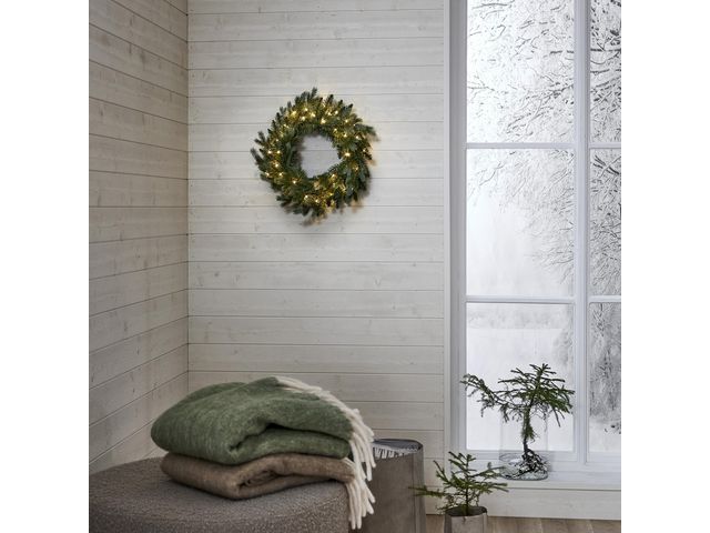 STAR TRADING Krans Greyland med belysning 55cm LED | Kontorsmöbler och inredning - Lampor och belysning - Dekorationsbelysning | Kontorsexperten