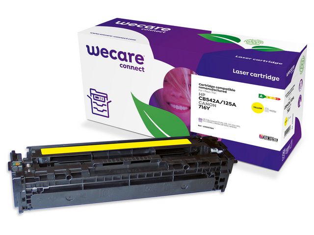 Wecare Toner HP CB542A/1977B002 1,4K gul | Toner och bläck - Tonerkassetter - Toner WeCare | Kontorsexperten