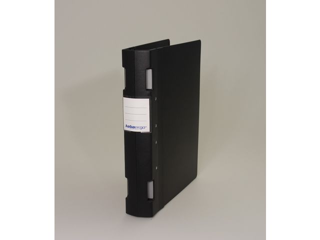 KEBA Gaffelpärm Ergo A4 55mm svart/svart | Kontorsmaterial - Pärmar och register - Gaffelpärmar i plast | Kontorsexperten