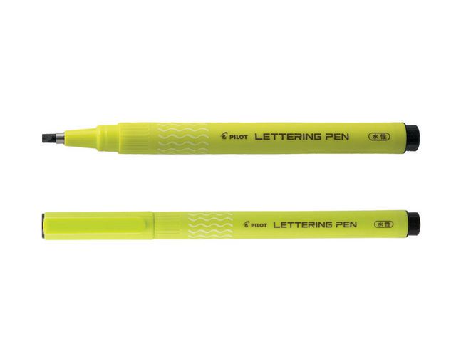 Pilot Kalligrafipenna, fiberspets, 3 mm spets, vit pennkropp, svart bläck | Kontorsmaterial - Pennor - Kalligrafipennor | Kontorsexperten