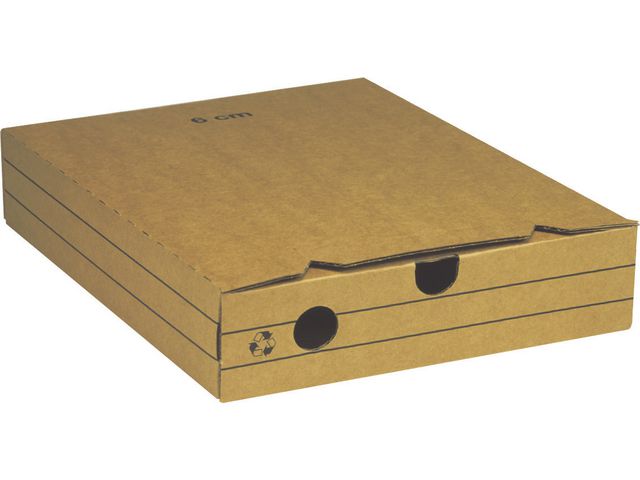 Arkivkartong, Miniwell, liggande arkivering, A4, 60mm, 325 x 240mm, brun | Kontorsmaterial - Arkivering och kontorsförvaring - Arkivkartonger och boxar | Kontorsexperten