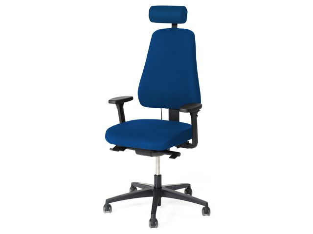 LANAB DESIGN Kontorsstol LD6340 med svankstöd, sitthöjd 42-54 cm Blå | Kontorsmöbler och inredning - Stolar och sittmöbler - Kontorsstolar | Kontorsexperten