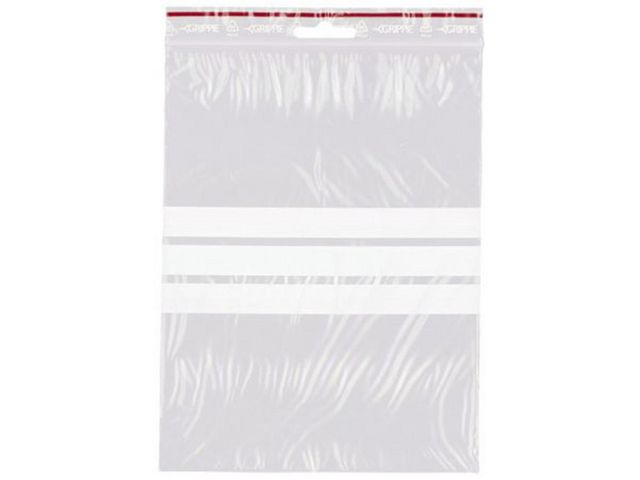 GRIPPIE Blixtlåspåse med skrivfält 150x200mm 1000/fp | Emballage och lagerutrustning - Blixtlåspåsar - Med skrivfält | Kontorsexperten