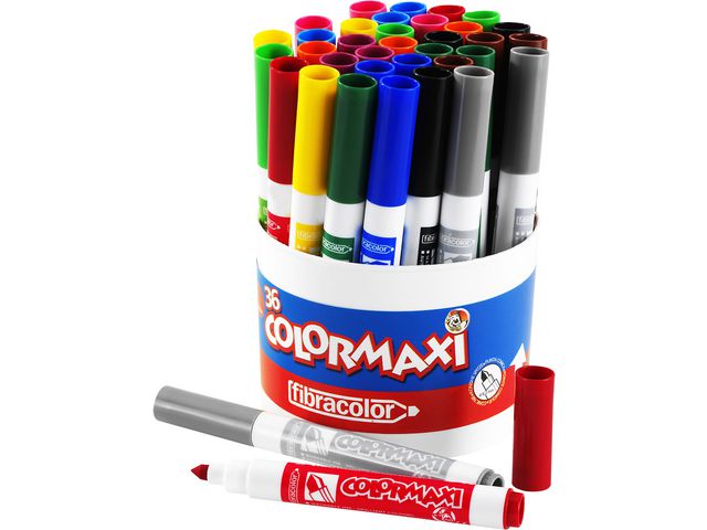 Fiberpenna Colormaxi 3x12 färger | Skola och förskola - Pennor och tillbehör - Fiberpennor - Standard | Kontorsexperten
