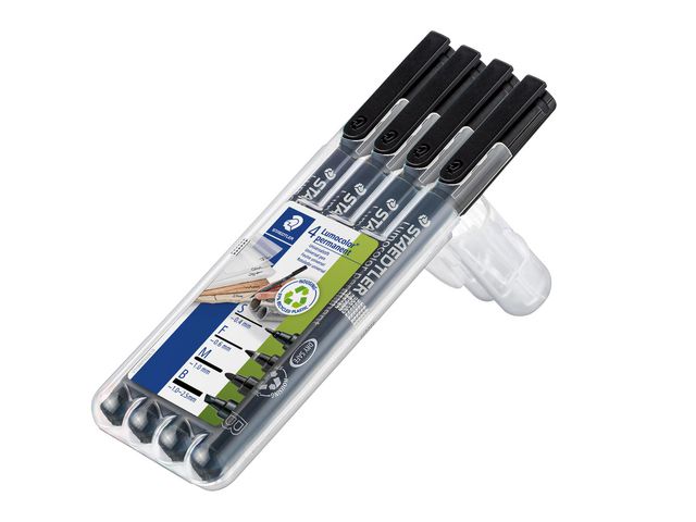 STAEDTLER Universalpenna svart 4/fp | Kontorsmaterial - Pennor - Overheadpennor | Kontorsexperten