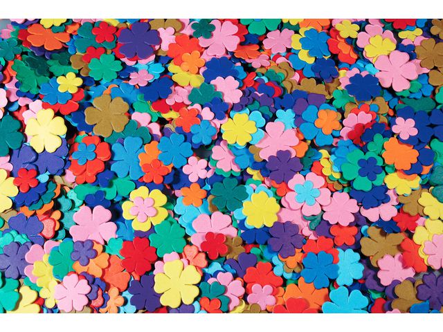 Pappersblommor, kartong, olika färger 3600/fp