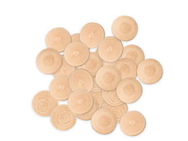 PLAYBOX Träknappar 60 mm 50/fp | Skola och förskola - Hobbymaterial - Pyssel - Trä | Kontorsexperten