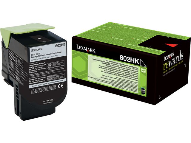 Lexmark Toner 80C2HKE Svart | Toner och bläck - Tonerkassetter - Toner Lexmark | Kontorsexperten