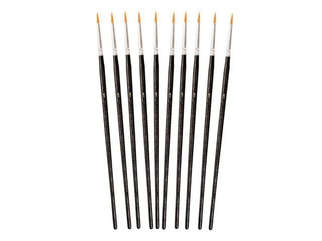 PLAYBOX Syntetpensel rund nr 1 10/fp | Skola och förskola - Målarfärg och tillbehör - Penslar | Kontorsexperten