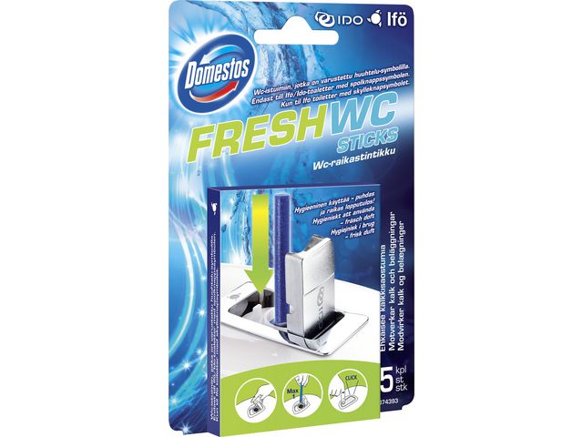 Domestos WC Sticks Ocean Fresh 14/krt | Städ och hygien - Luktförbättrare - Doftblock och plattor | Kontorsexperten