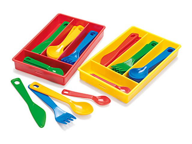 DANTOY Bestick, blandade färger 17/fp | Skola och förskola - Lekmaterial - Kök och matlek | Kontorsexperten