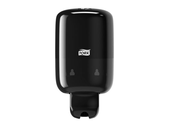 Tork Dispenser för tvål och lotion, svart, plast, 500ml 206 x 112 x 114mm | Städ och hygien - Tvål och hygien - Hygiensystem - Tork | Kontorsexperten