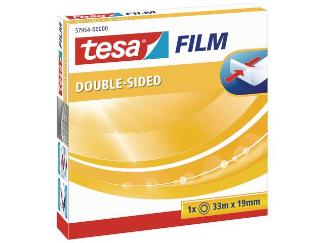 tesa® Dubbelhäftande tejp 33mx19mm klar | Kontorsmaterial - Tejp lim och häftmassa - Tejp - Dubbelhäftande | Kontorsexperten