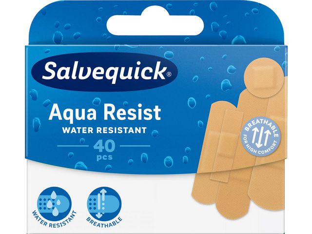 Salvequick Plåster Aqua Resist Mix 40/fp | Skyddsutrustning - Första Hjälpen - Plåster | Kontorsexperten