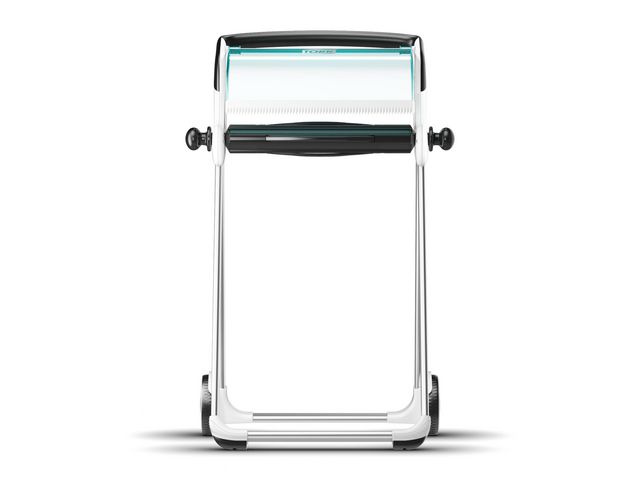 TORK Dispenser golvställ W1 Performance, manuellt flyttbar, vit och turkos, 101 x 64,6 x 53 cm | Städ och hygien - Toalettpapper och torkpapper - Hållare - Industritork | Kontorsexperten