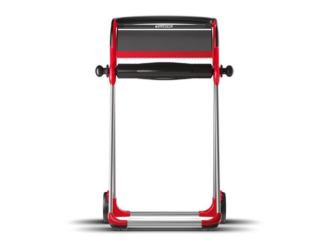 TORK Dispenser golvställ W1, Performance, manuell, flyttbar, röd och rökfärgad, 101 x 64,6 x 53 cm | Städ och hygien - Toalettpapper och torkpapper - Hållare - Industritork | Kontorsexperten