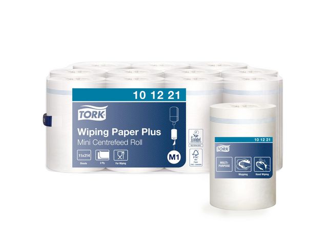 Tork Torkrulle Mini M1 2-lagers vit | Städ och hygien - Toalettpapper och torkpapper - Torkrullar | Kontorsexperten
