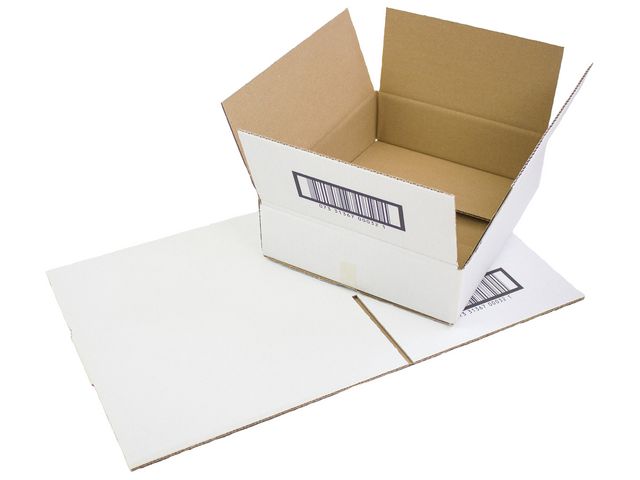 Boxon Wellåda E40 285x225x70mm VIT | Emballage och lagerutrustning - Lådor och well - Welllådor 1-lag - 98-290 mm | Kontorsexperten