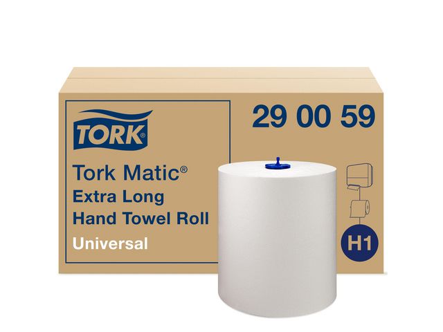 Produktfoto för Tork Pappershandduk Matic Extra Long H1 1-lagers vit