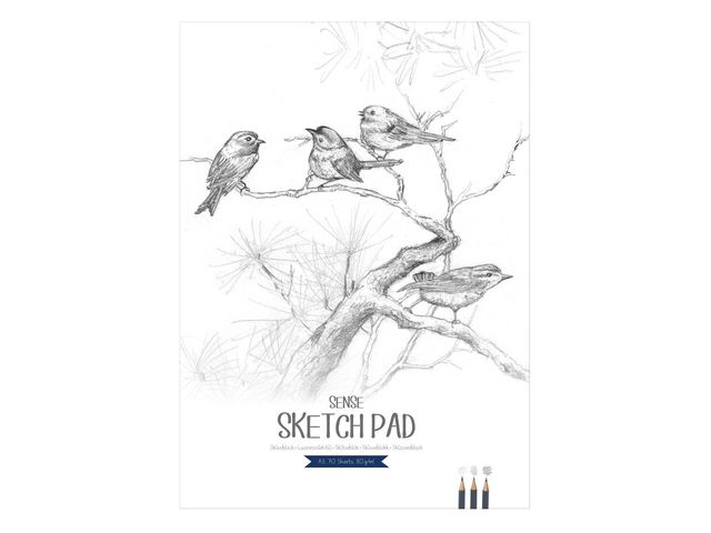 Sense Skissblock A3 80g | Skola och förskola - Bild och form - Ritblock och målarböcker | Kontorsexperten