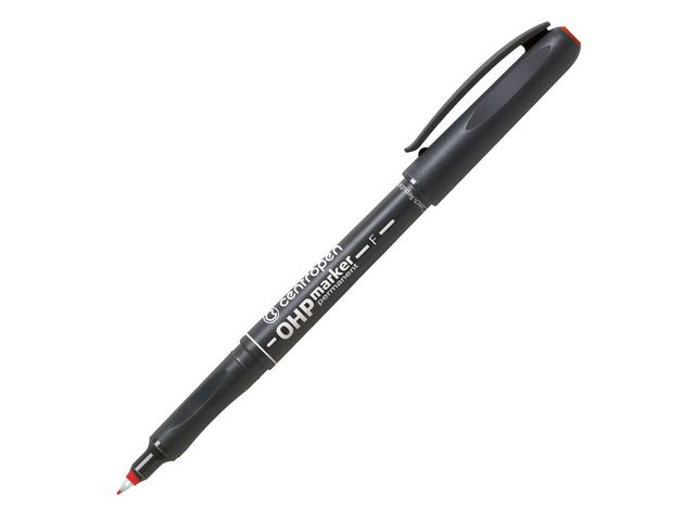 Märkpenna Permanent, tunn spets, 0,6 mm linjebredd, röd | Kontorsmaterial - Pennor - Overheadpennor | Kontorsexperten