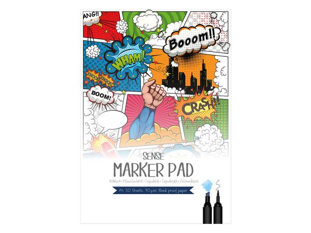 Sense Block Marker Pad 70g | Skola och förskola - Bild och form - Ritblock och målarböcker | Kontorsexperten