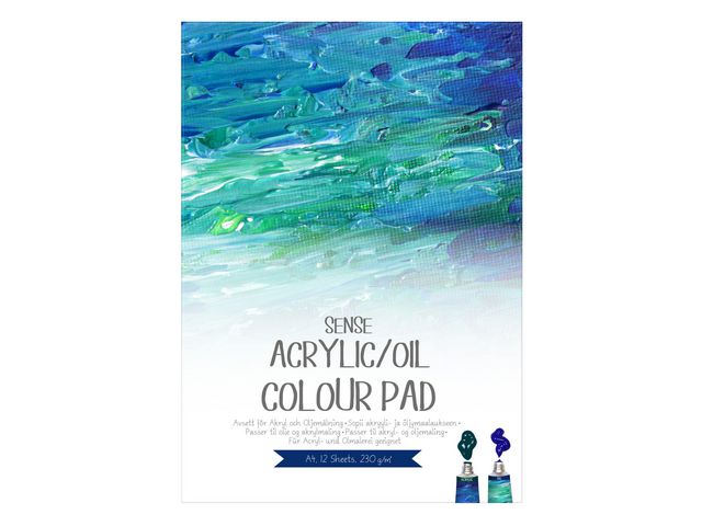 Sense Block Akryl/ Olja A4 230g | Skola och förskola - Bild och form - Ritblock och målarböcker | Kontorsexperten